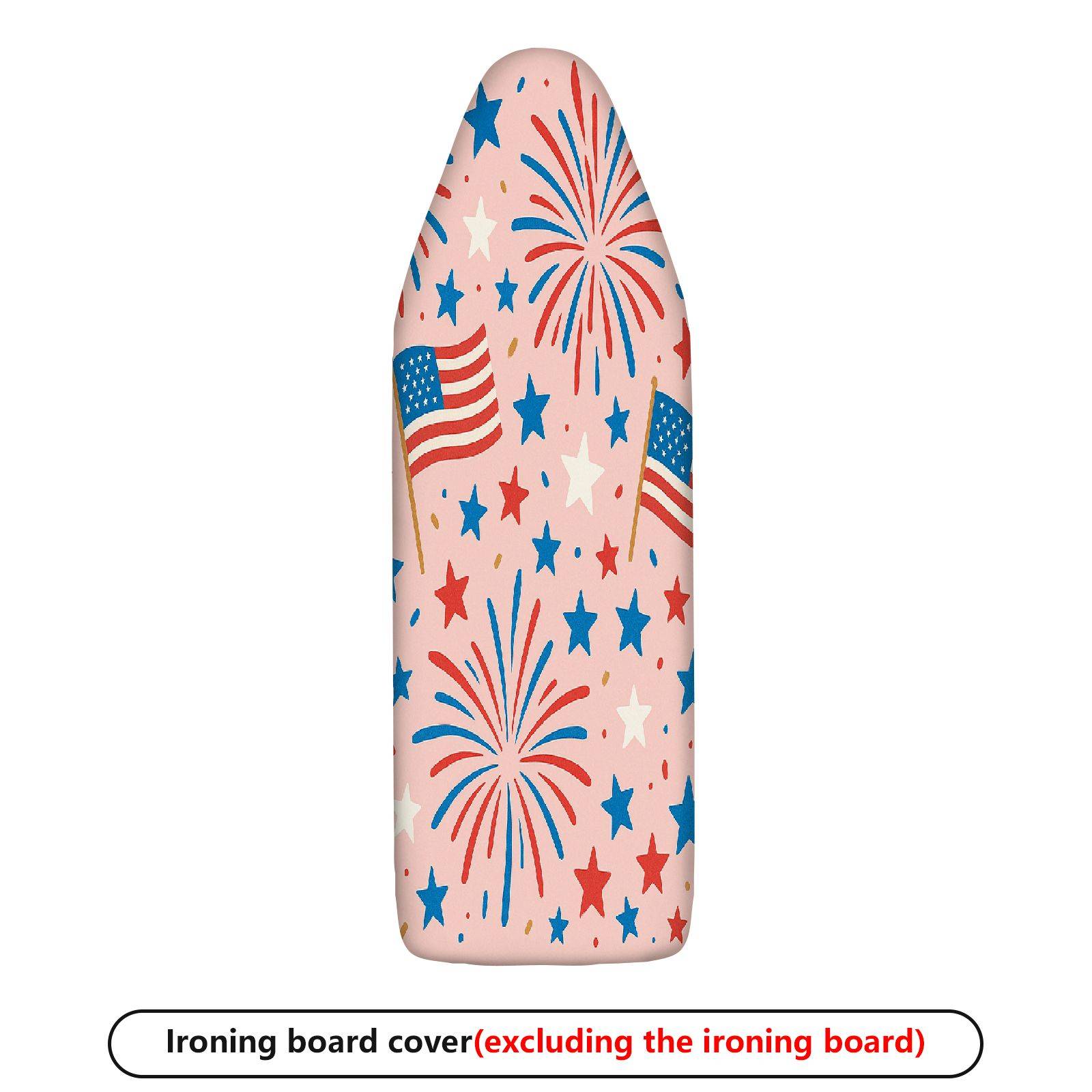 1-Piece Flag Stars Fireworks  Ironing Board Cover, Universal Size, Without Board