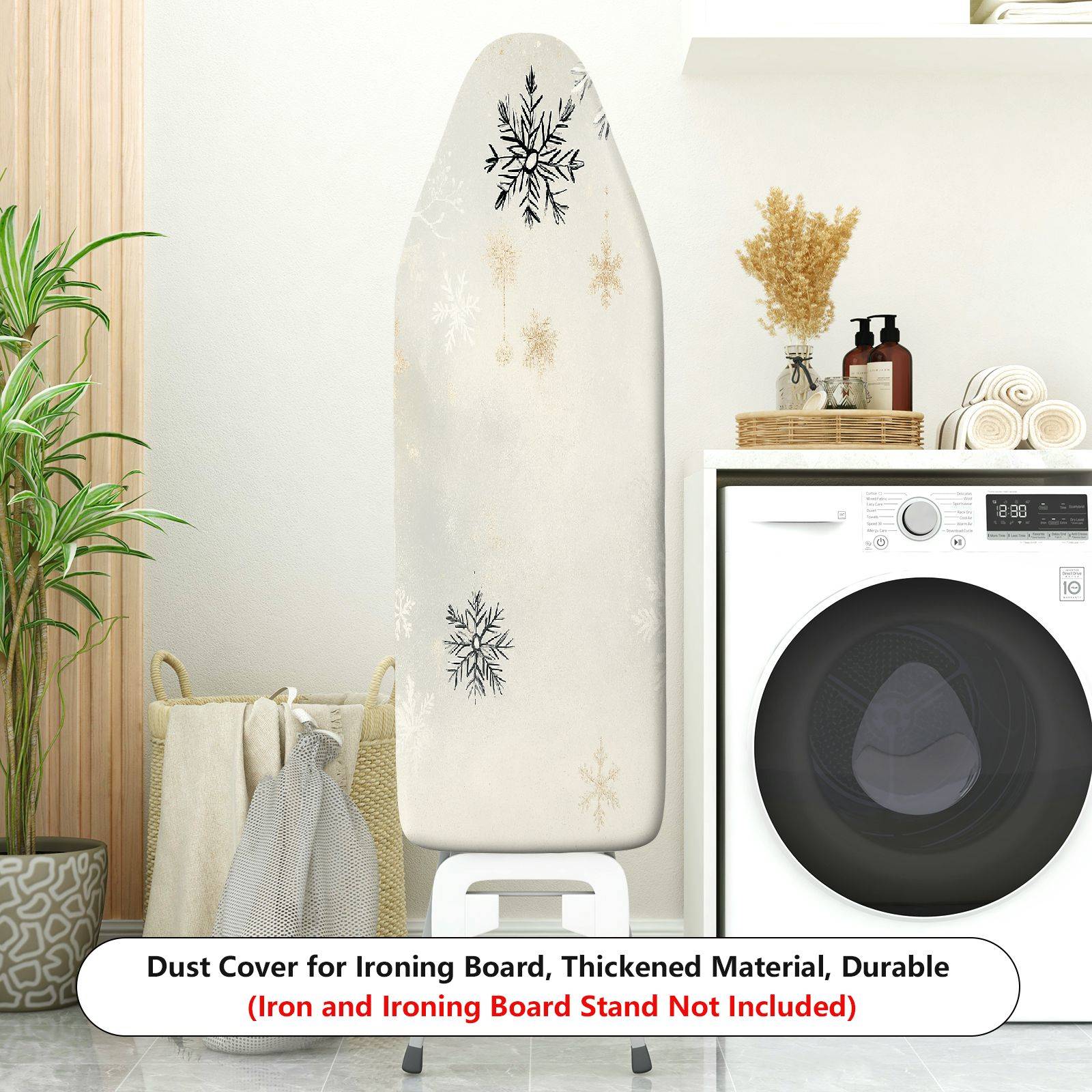 1-Piece Christmas Snowflake Winter  Ironing Board Cover, Universal Size, Without Board