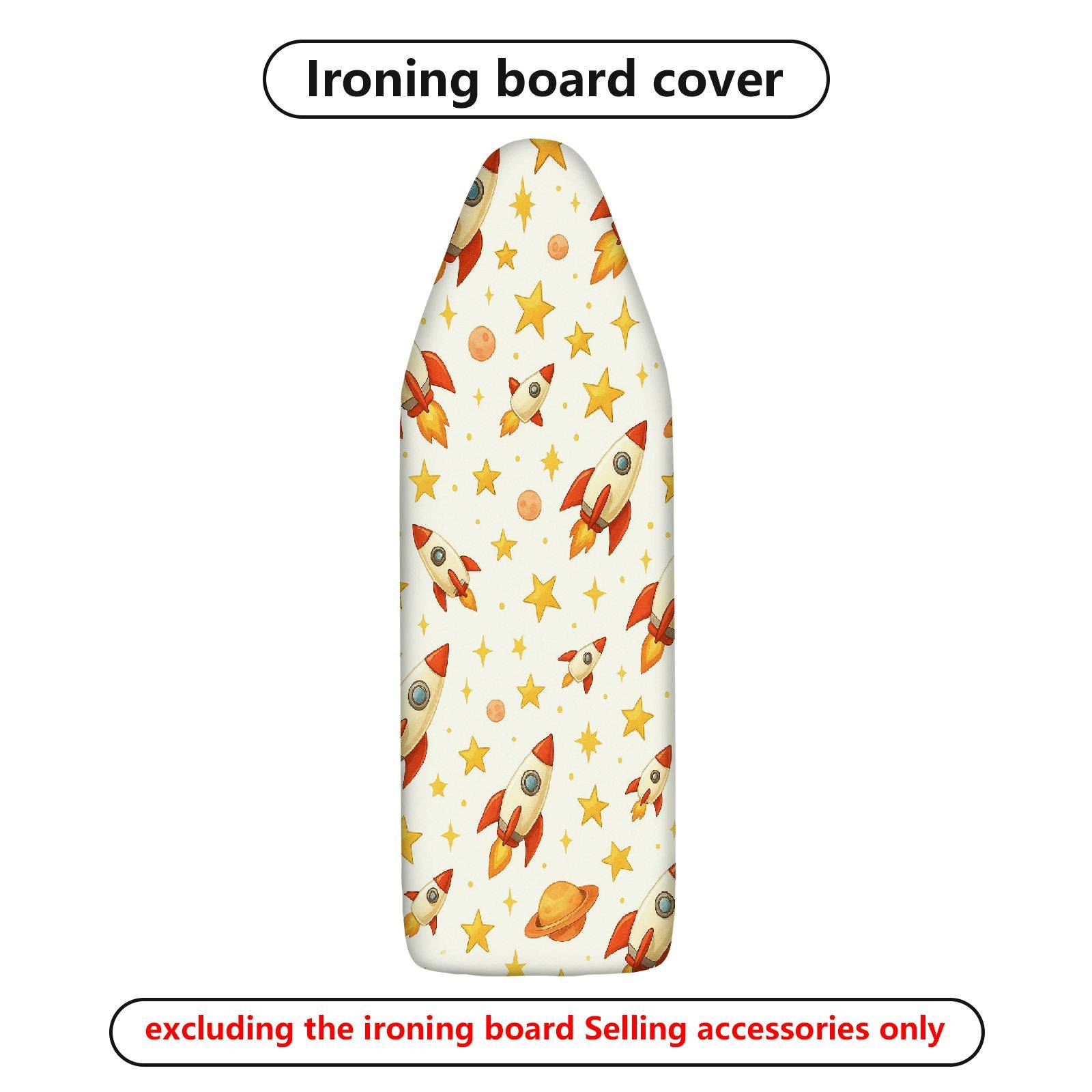 1-Piece Rocket Star Planet  Ironing Board Cover, Universal Size, Without Board