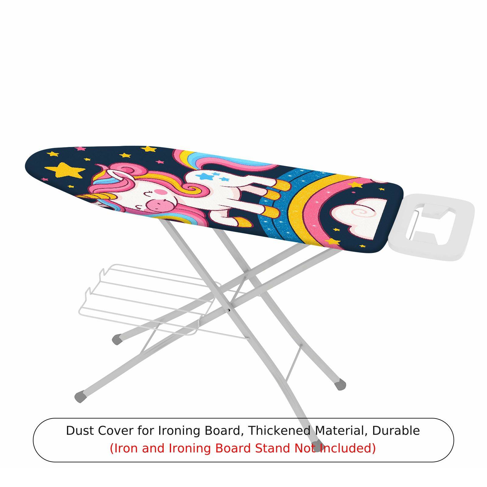 1-Piece Unicorn Rainbow Star  Ironing Board Cover, Universal Size, Without Board