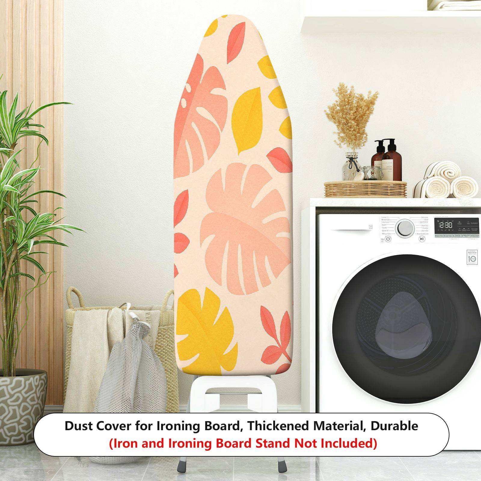 1-Piece Tropical Floral Leaf  Ironing Board Cover, Universal Size, Without Board
