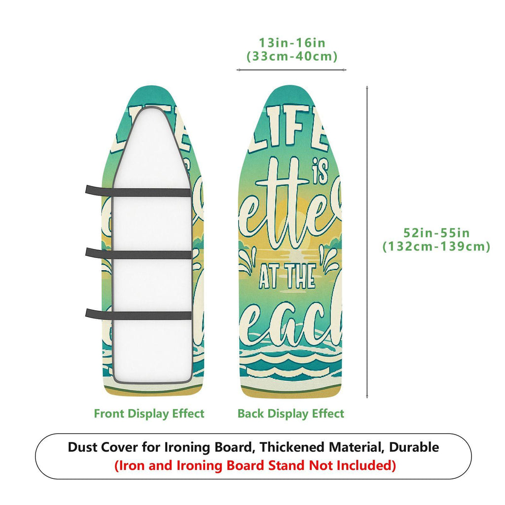 1-Piece Beach Vacation Relax  Ironing Board Cover, Universal Size, Without Board