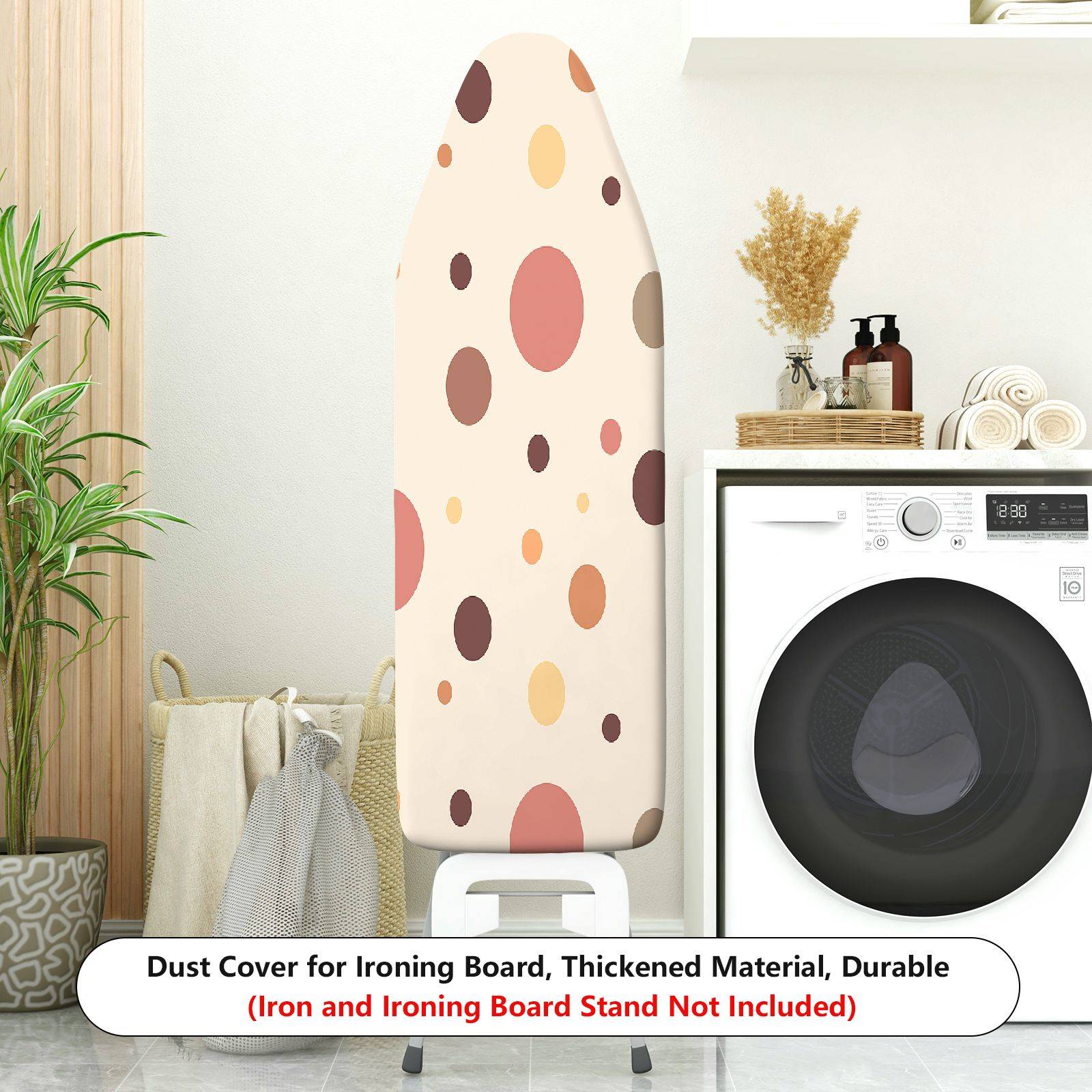 1-Piece Polka Dot Geometric Retro  Ironing Board Cover, Universal Size, Without Board