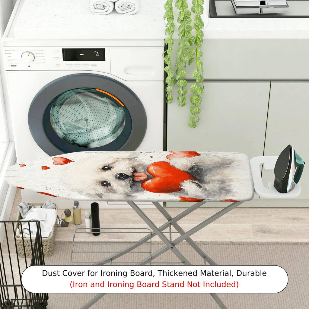 1-Piece Dog Heart Love  Ironing Board Cover, Universal Size, Without Board