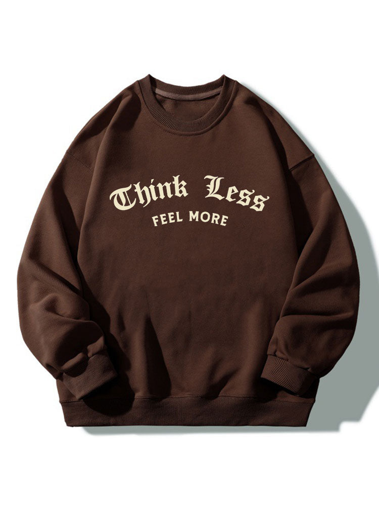 Slogan Rose Back Print Relaxed Sweatshirt